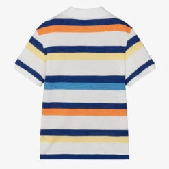 Lacoste Boys White Striped Cotton Piqué Polo Shirt -Casual Wear Co Shop lacoste boys white striped cotton pique polo shirt 448603 b69bf48c1f037ef1c5ab54a43b296f3c57a659b7