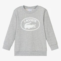 Lacoste Grey Marl Cotton Sweatshirt