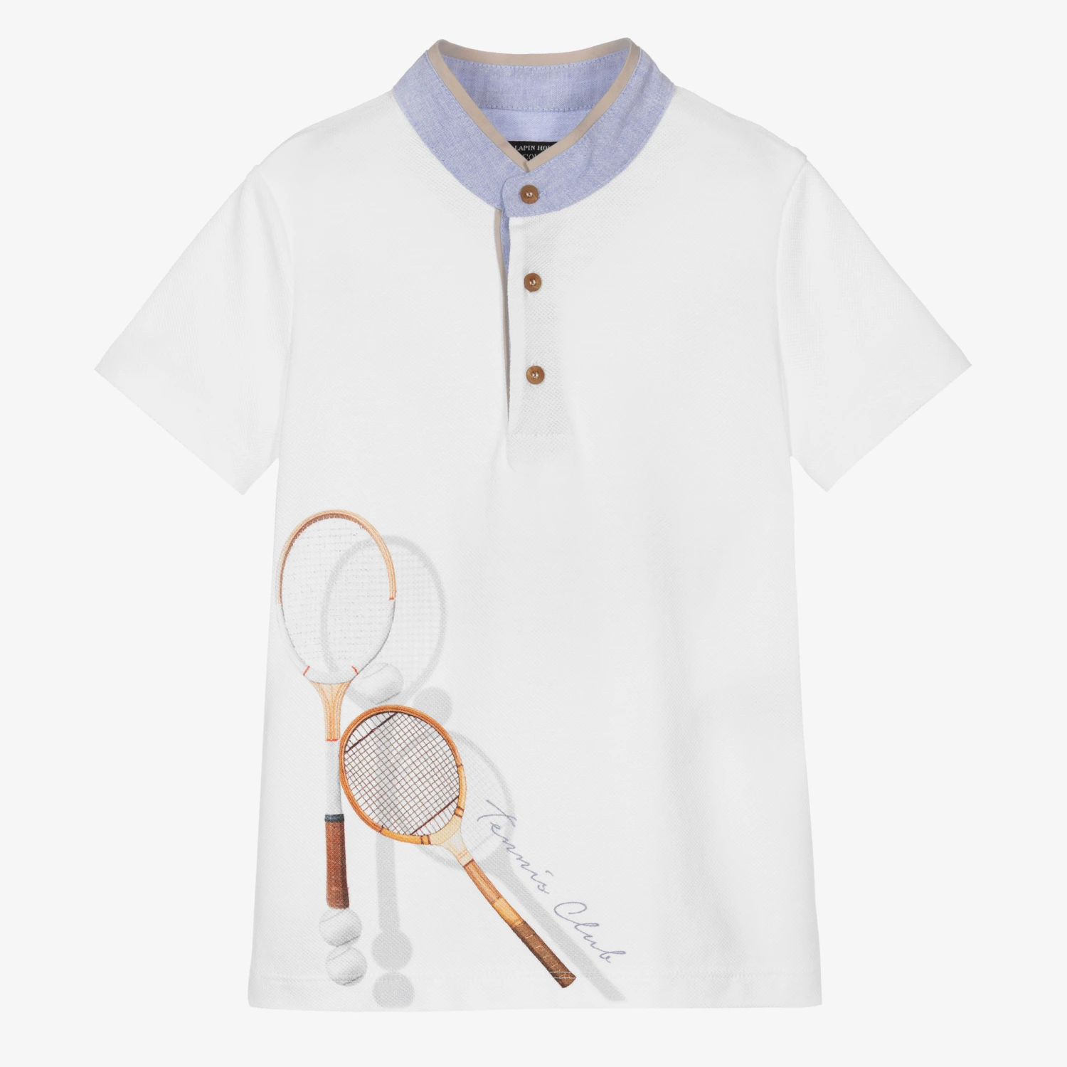 Lapin House Boys White Cotton Top 1 Lapin House Boys White Cotton Top