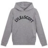 Lyle & Scott Boys Grey Cotton Logo Hoodie