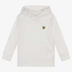 Lyle & Scott Boys Ivory Cotton Logo Hoodie