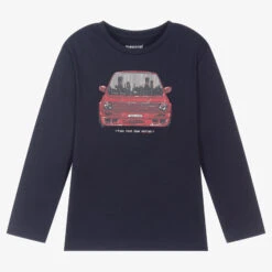 Mayoral Boys Blue Cotton Car Top