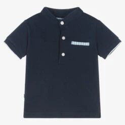 Mayoral Boys Blue Cotton Piqué Top