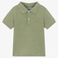 Mayoral Boys Green Cotton Polo Shirt