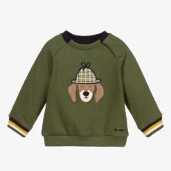 Mayoral Boys Green Cotton Sweatshirt