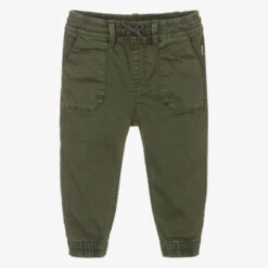 Mayoral Boys Green Cotton Trousers