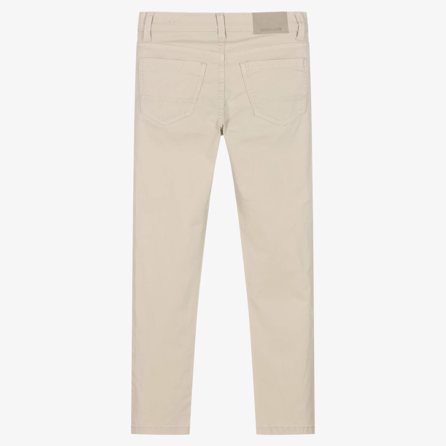 Mayoral Boys Grey Cotton Slim Fit Trousers 2 Mayoral Boys Grey Cotton Slim Fit Trousers - Image 2