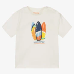 Mayoral Boys Ivory Cotton T-Shirt