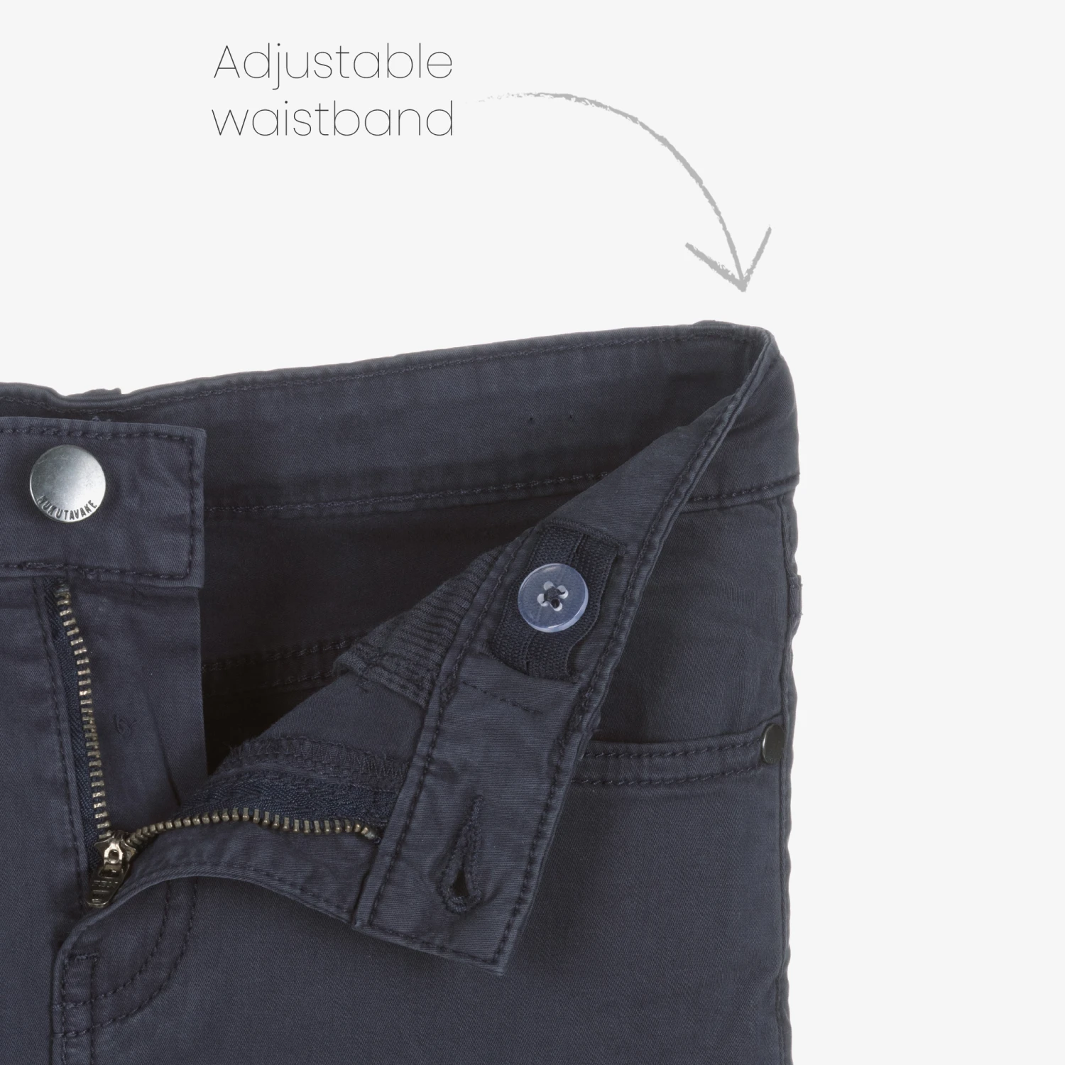 Mayoral Boys Navy Blue Cotton Slim Fit Trousers 3 Mayoral Boys Navy Blue Cotton Slim Fit Trousers - Image 3