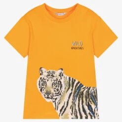 Mayoral Boys Orange Cotton Tiger T-Shirt