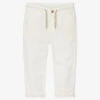 Mayoral Boys White Cotton & Linen Trousers