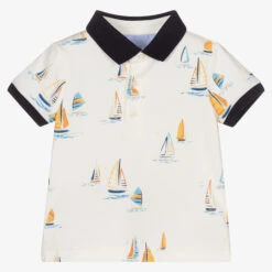 Mayoral Ivory Cotton Polo Shirt