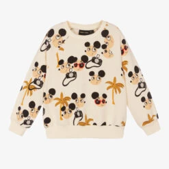 Mini Rodini Ivory Organic Cotton Ritzratz Sweatshirt