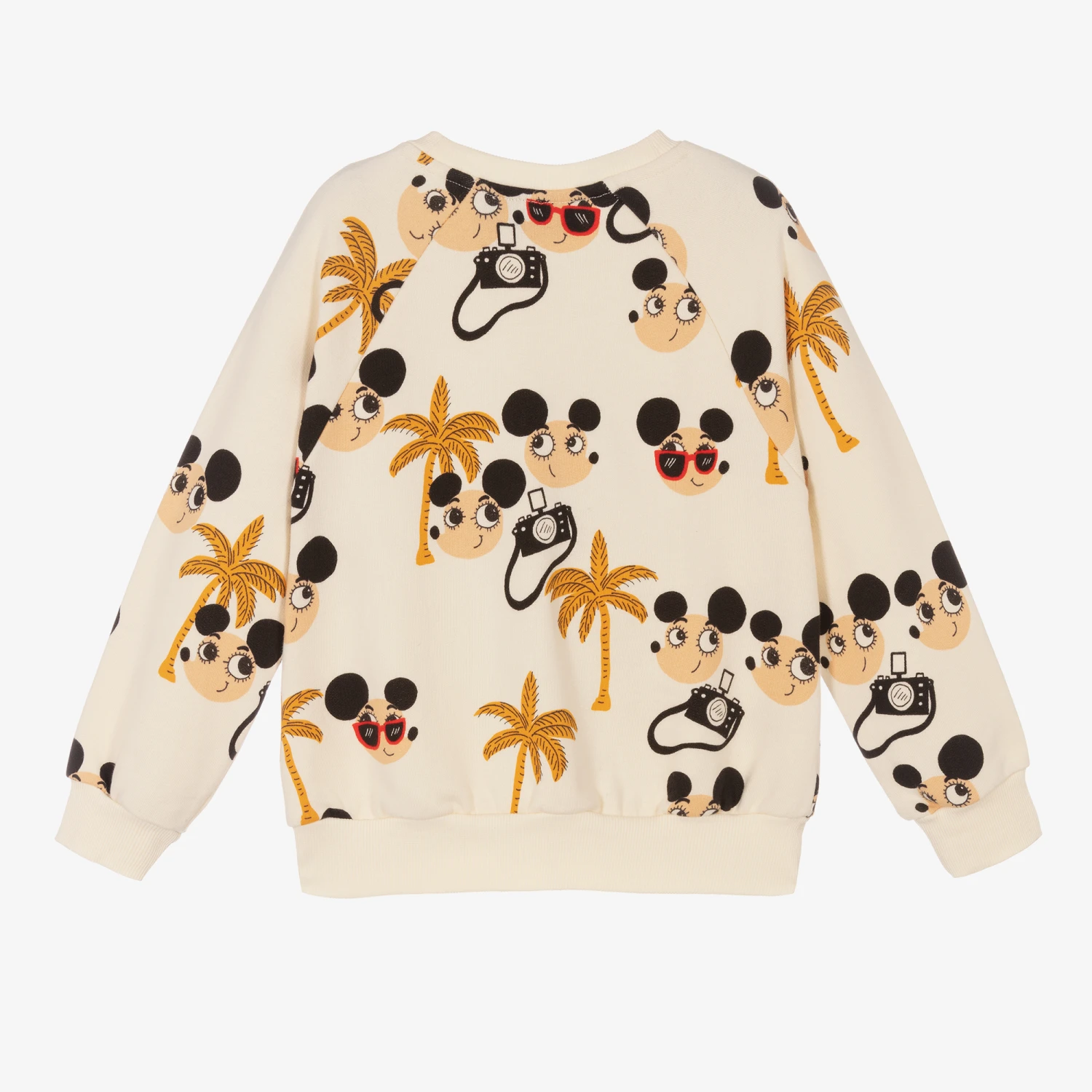 Mini Rodini Ivory Organic Cotton Ritzratz Sweatshirt 2 Mini Rodini Ivory Organic Cotton Ritzratz Sweatshirt - Image 2