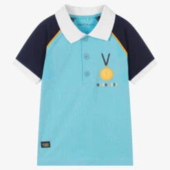 Mitch & Son Boys Blue Jersey Polo Shirt