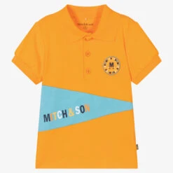Mitch & Son Boys Orange Cotton Polo Shirt