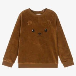 Molo Boys Brown Velour Sweatshirt