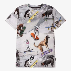 Molo Boys Grey Cotton T-Shirt