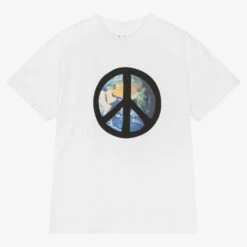 Molo Boys White Organic Cotton Earth T-Shirt