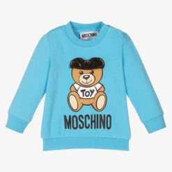 Moschino Baby Blue Cotton Teddy Sweatshirt -Casual Wear Co Shop moschino blue cotton teddy sweatshirt 442988 61437c7c8ce1906304d01be736f77fb14631ac0d