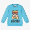 Moschino Baby Blue Cotton Teddy Sweatshirt