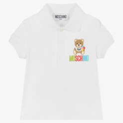 Moschino Baby Boys White Cotton Polo Shirt