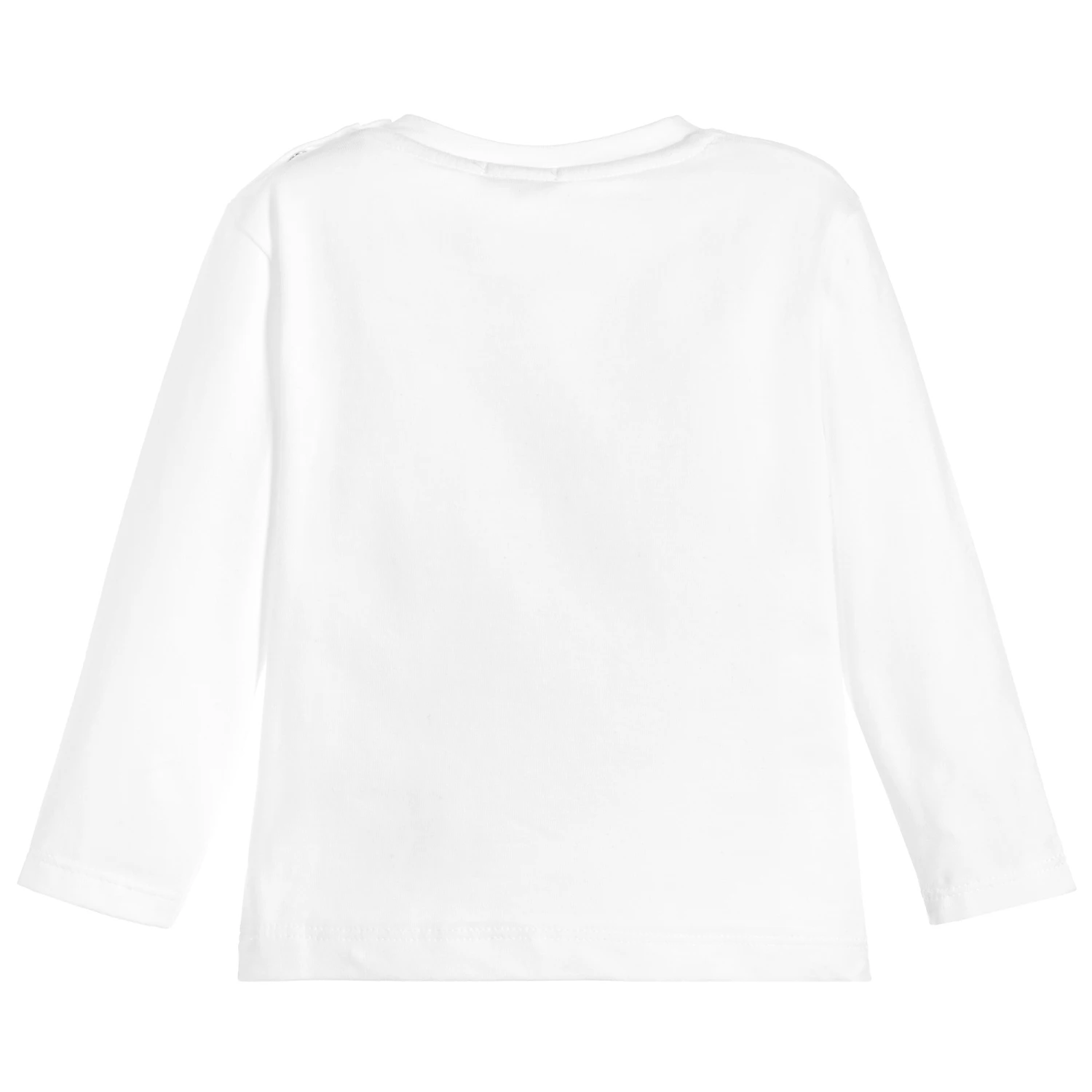 Nanán Boys White Cotton Jersey Top 2 Nanán Boys White Cotton Jersey Top - Image 2