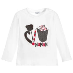 Nanán Boys White Cotton Jersey Top