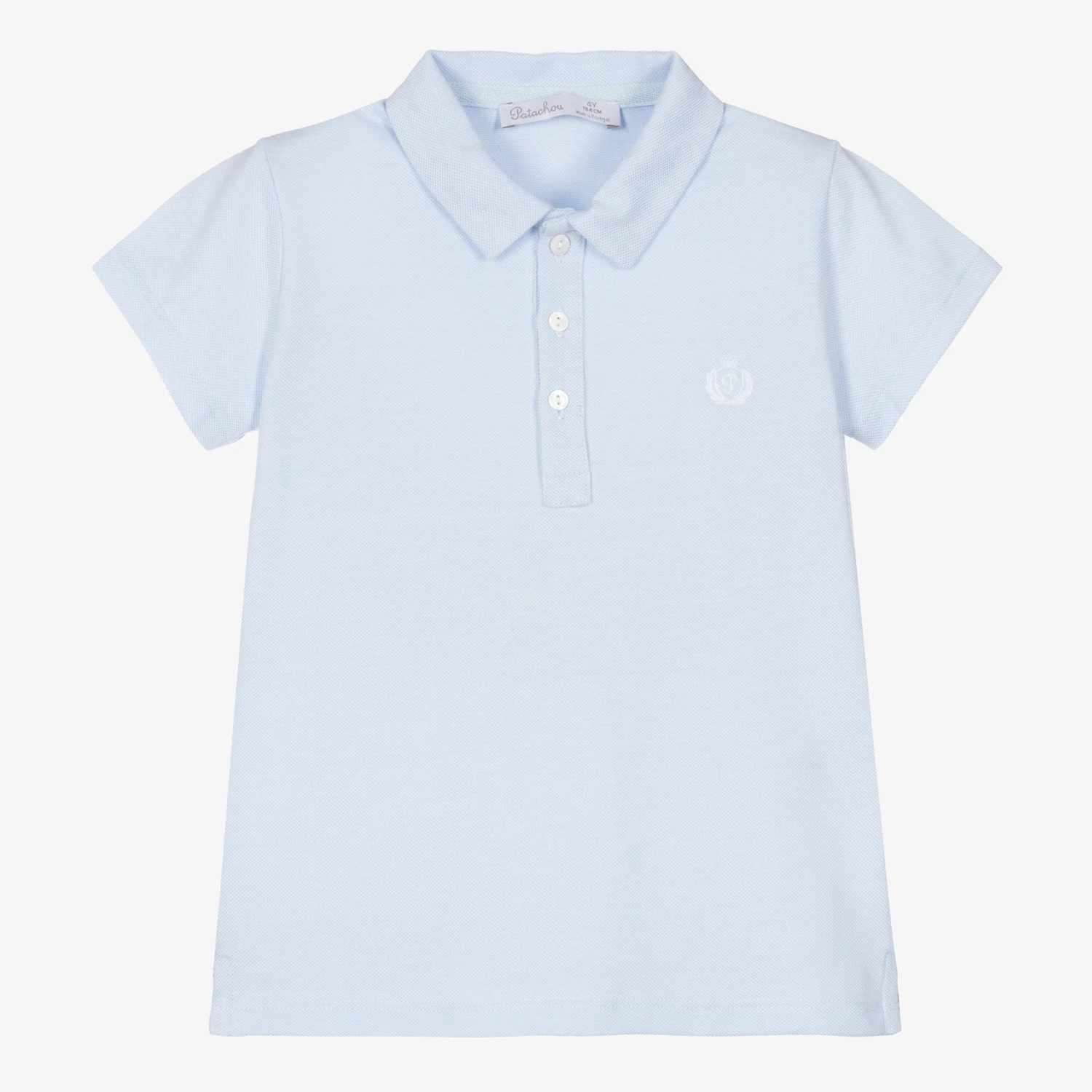 Patachou Boys Blue Cotton Polo Shirt 1 Patachou Boys Blue Cotton Polo Shirt
