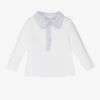 Patachou Boys White Cotton Polo Shirt