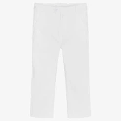 Patachou Boys White Cotton Twill Trousers
