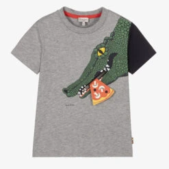 Paul Smith Junior Boys Grey Croc T-Shirt