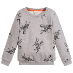 Paul Smith Junior Grey Cotton Sweatshirt