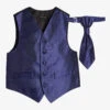 Romano Vianni Boys Navy Blue Waistcoat & Adjustable Tie Set