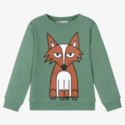 Stella McCartney Kids Boys Green Cotton Sweatshirt