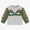 Stella McCartney Kids Boys Grey & Green Gecko Sweatshirt
