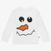 Stella McCartney Kids White Cotton Snowman Sweatshirt