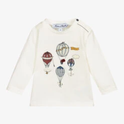 Tartine Et Chocolat Boys Ivory Cotton Top