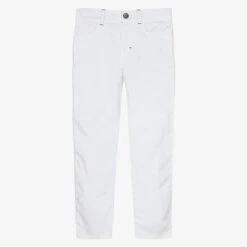 Tartine Et Chocolat Boys White Cotton Trousers