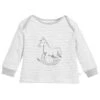 The Little Tailor Grey Striped Cotton Baby Top