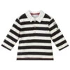 Tutto Piccolo Black Striped Polo Shirt