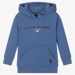 U.S. Polo Assn. Boys Blue Cotton Hoodie