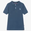 U.S. Polo Assn. Boys Blue Cotton Polo Shirt