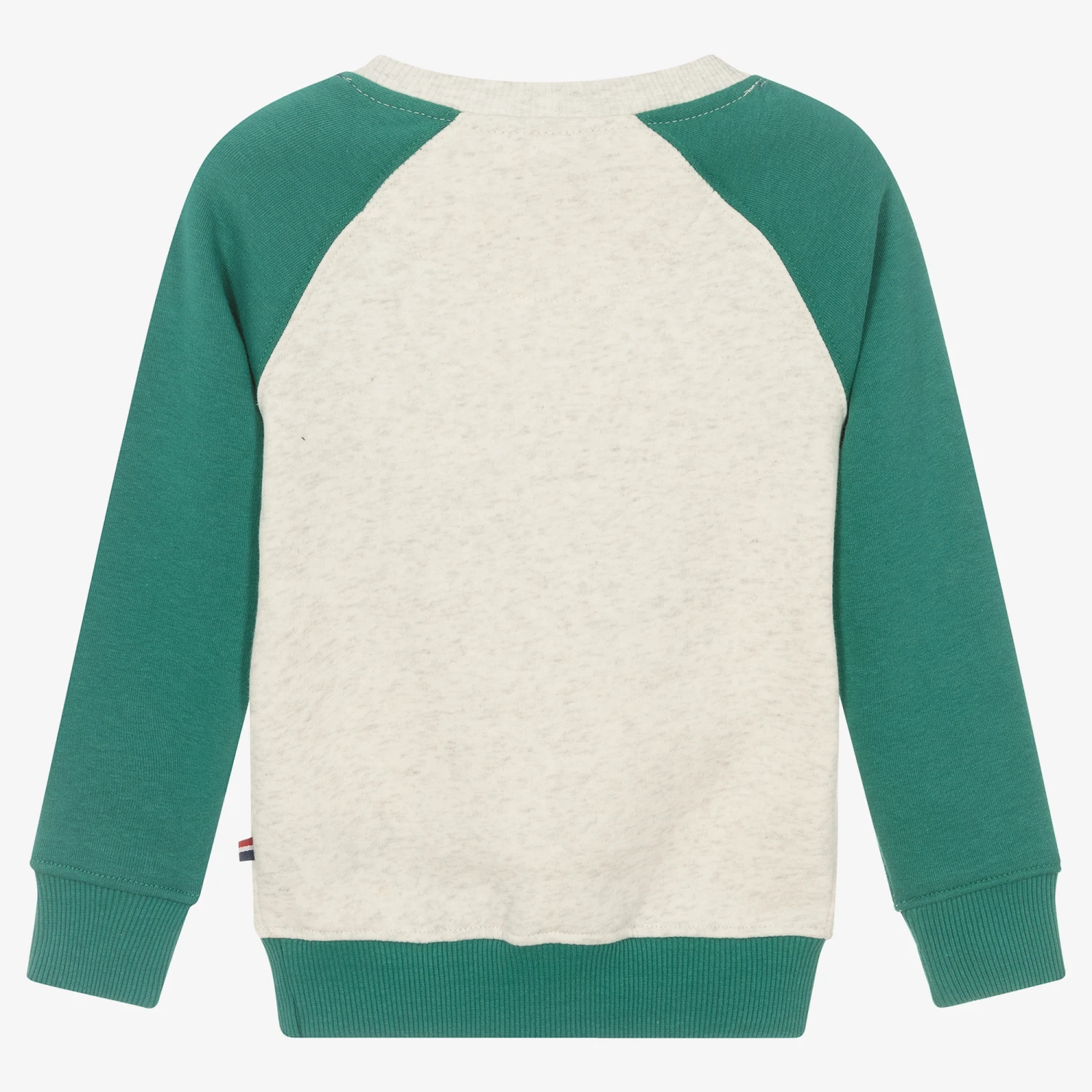 U.S. Polo Assn. Boys Green & Ivory Sweatshirt 2 U.S. Polo Assn. Boys Green & Ivory Sweatshirt - Image 2
