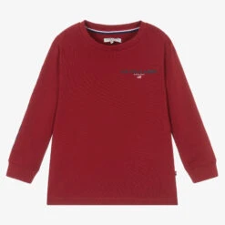 U.S. Polo Assn. Boys Red Cotton Logo Top