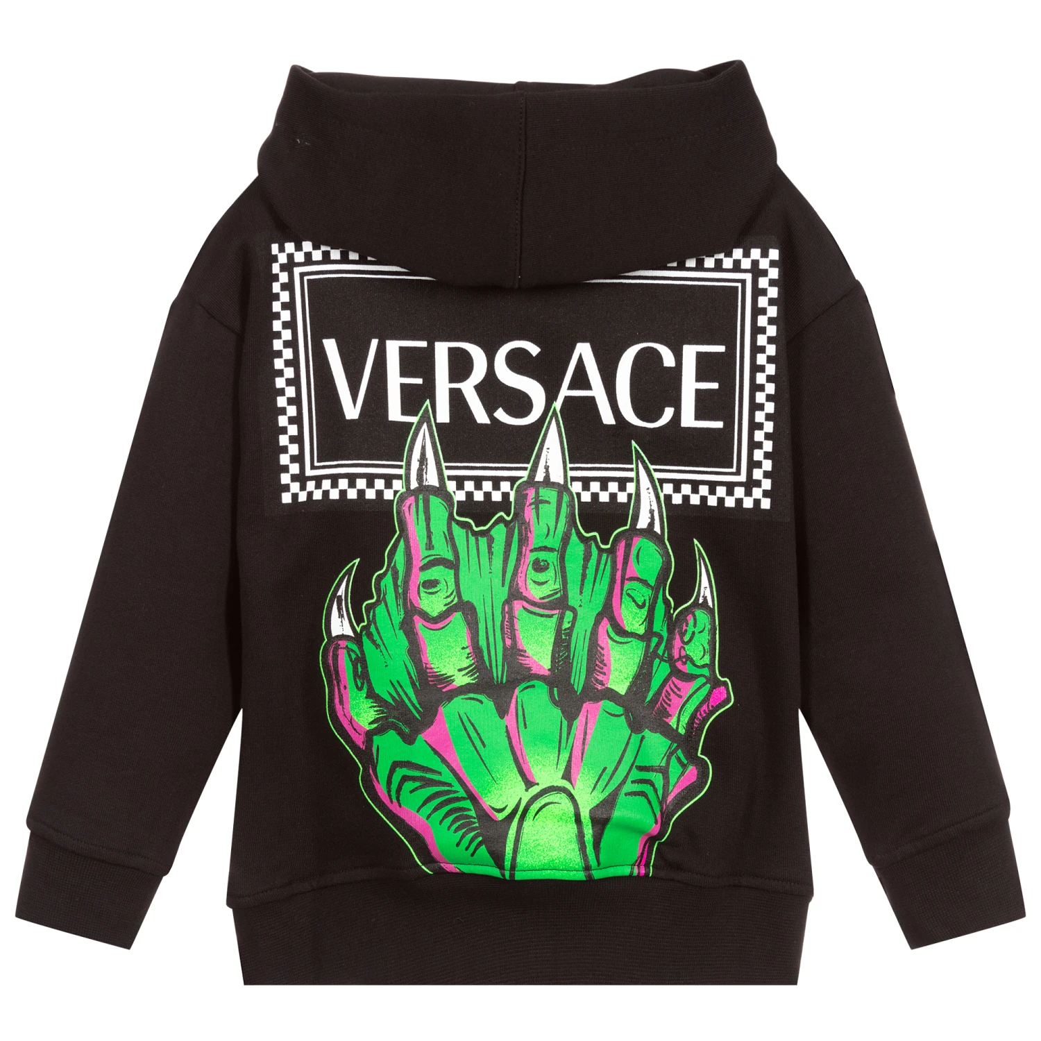 Versace Boys Black Monster Hoodie 2 Versace Boys Black Monster Hoodie - Image 2