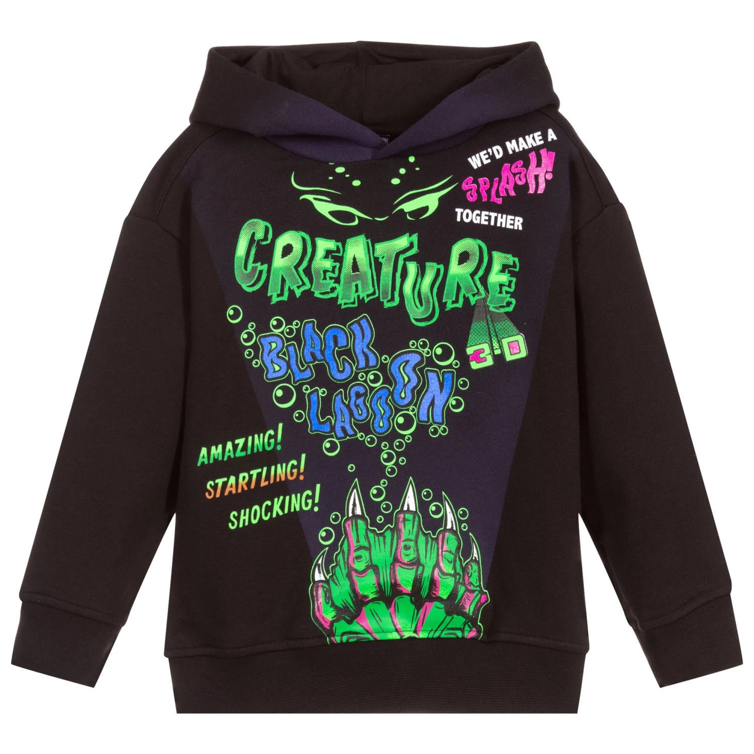 Versace Boys Black Monster Hoodie 1 Versace Boys Black Monster Hoodie