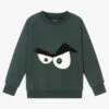 Wauw Capow By Bangbang Boys Green Cotton Sweatshirt