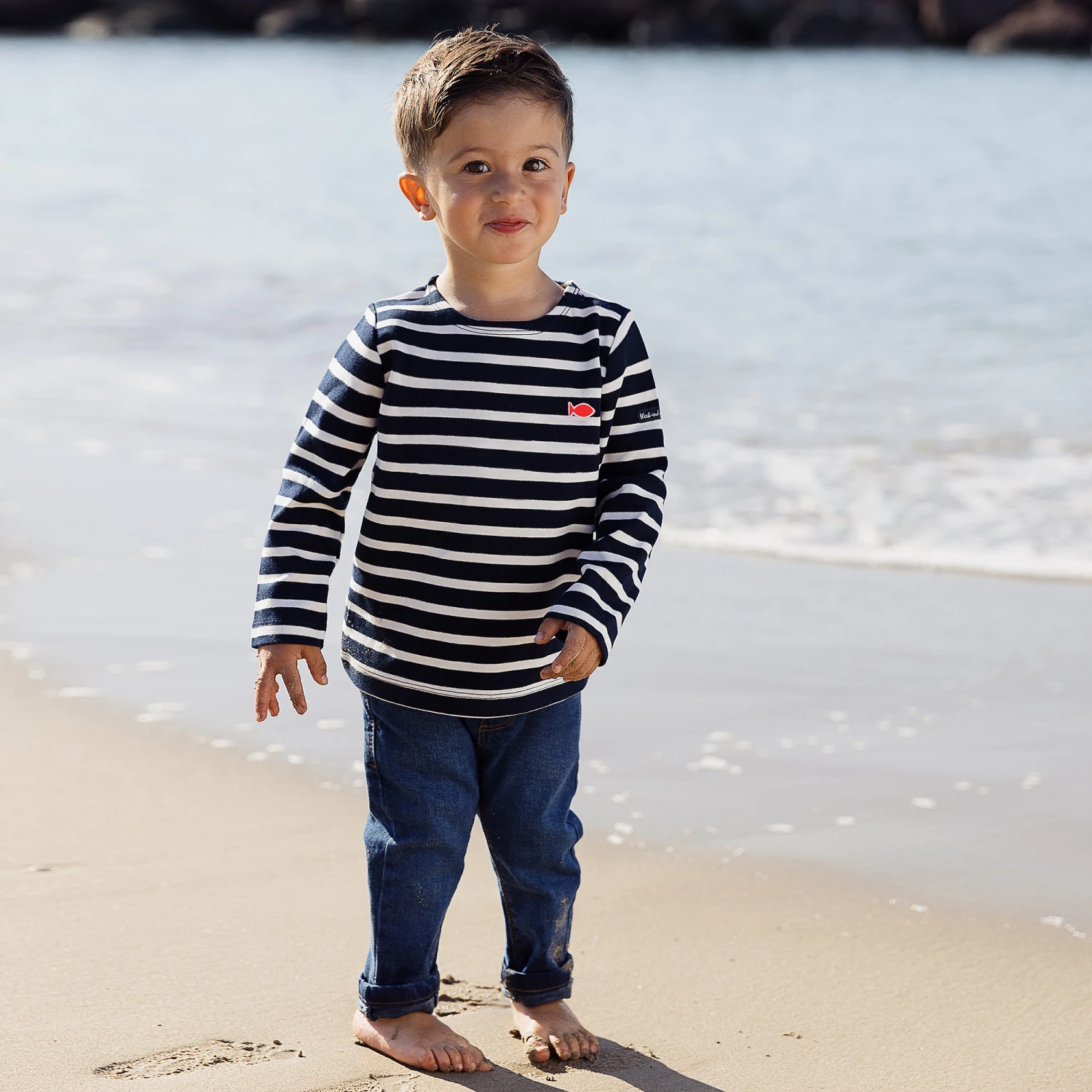 Week-end à La Mer Blue Breton Stripe Top 2 Week-end à La Mer Blue Breton Stripe Top - Image 2