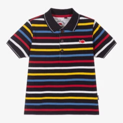 Week-end à La Mer Blue Striped Cotton Polo Shirt